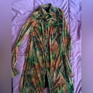 PRETTYLITTLETHING Long sleeve mesh dress